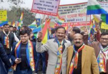 श्री सम्मेद शिखरजी को पर्यटन स्थल घोषित करने के विरोध में जैन समाज गुरुग्राम ने निकाली विशाल रैली