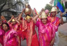 घट यात्रा एवं ध्वजारोहण से विधान का हुआ शुभारंभ