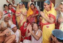 घर घर चौका(आहार) का कार्यक्रम गुलाबचंद मन्नालाल छाबड़ा निवास में संपन्न