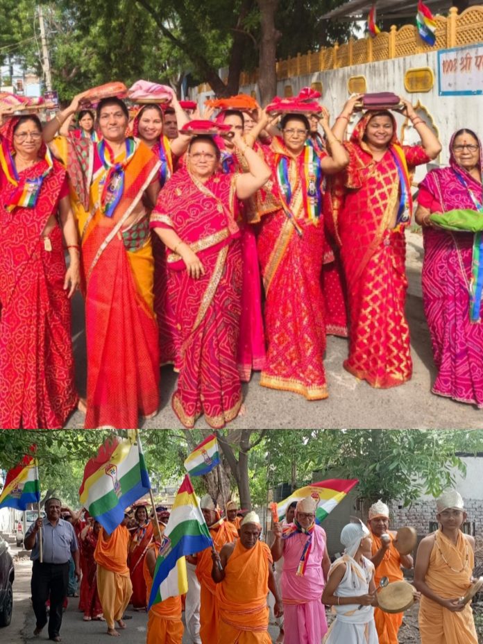 श्री पदम प्रभु दिगंबर जैन मंदिर में श्रुत पंचमी पर्व मनाया।