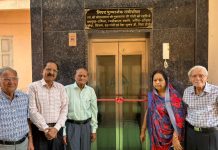 इंदौर समवशरण जैन मंदिर में लिफ्ट का लोकार्पण