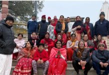 18 तीर्थंकरों की जन्मभूमि यात्रा संघ भीलवाड़ा के यात्री अयोध्या पहुंचा।