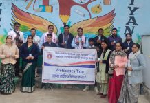 महावीर इंटरनेशनल गढ़ी परतापुर द्वारा महात्मा गांधी राउ मा विद्यालय रेयाना में गुरुजनों को जीवन रक्षक टैबलेट कीट वितरित