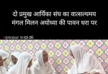 श्रेष्ठ एवं ज्येष्ठ आर्यिका माता जी संसघ का भव्य मंगल मिलन हुआ राजेश जैन दद्दू इंदौर