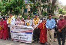 महावीर इंटरनेशनल गढ़ी परतापुर में रैयाना के 14यात्रियों को 12 ज्योतिर्लिंग एवं चार धाम यात्रा हेतु भावभीनी विदाई दी